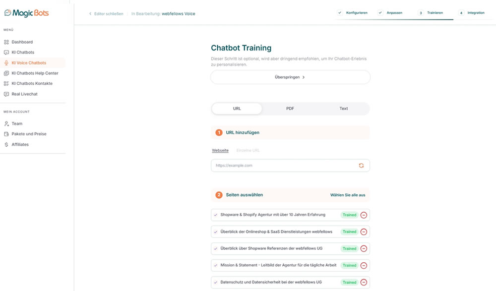 KI Voice Chatbots Training